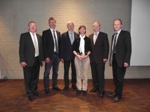 Von links Helmut Ehlen, Paul Hegemann, Bernhard Finke, Bettina Porth, Heinrich Dierkes, Hans Benno Wichert