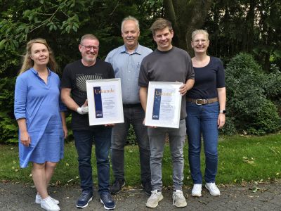 v.l.: Dr. Anja Riesenbeck, Johann Spuling, Gerd Eilering, Philip-André Stork-Bohmann, Dr. Meike Friedrichs
